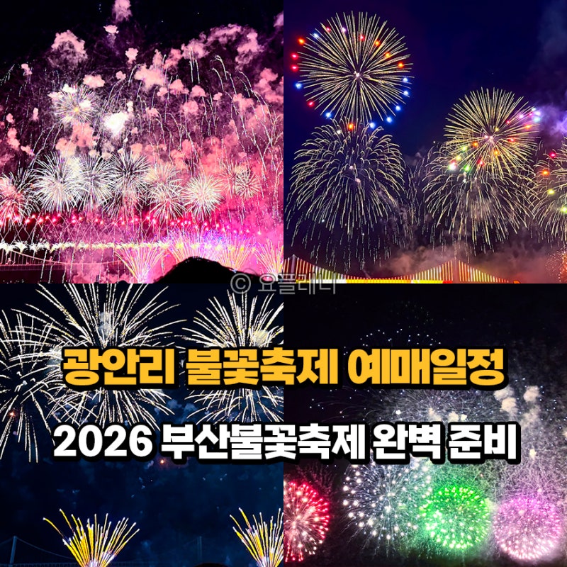 2026 부산 광안리 불꽃축제 일정 예매 가격 유료좌석 명당 대중교통 총정리