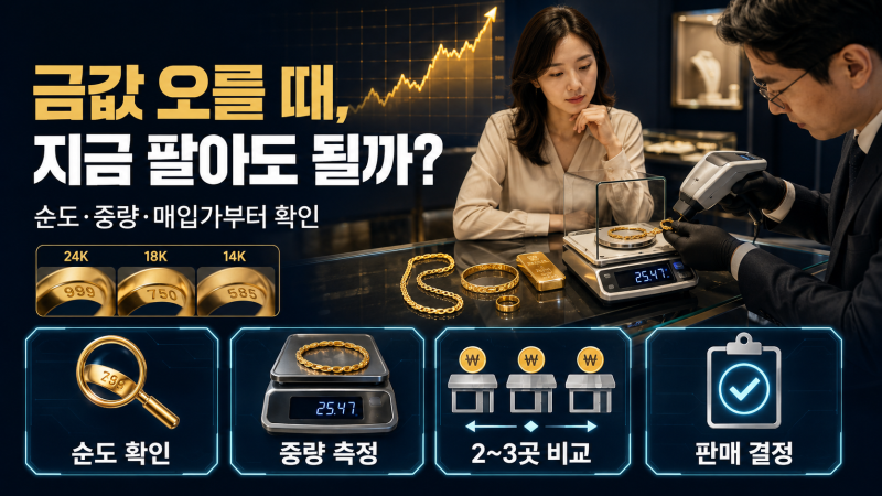 금값이 오를 때 집에 있는 금을 팔아도 될까? 제값 받는 방법