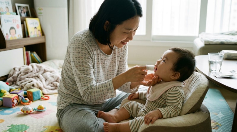 아기 입안에 하얀 게 보여요, 우유 찌꺼기와 아구창 구별하는 법