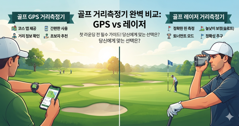 [골프용품] 골프 거리측정기 종류｜GPS·레이저 차이 완벽 정리
