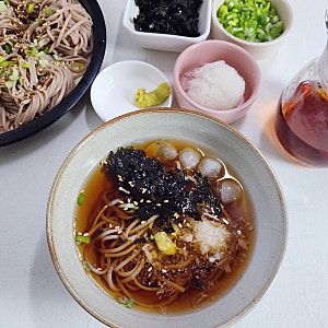 메밀국수 만드는법 메밀소바 쯔유 소스 레시피 모밀국수 자루 모밀 소바 만들기