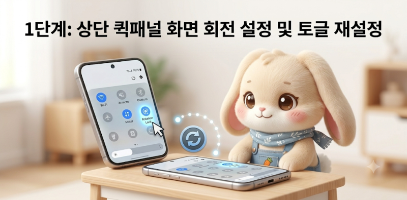 스마트폰 화면 자동 회전 오류 해결법 가로 고정 안 돌아올 때 4가지 조치