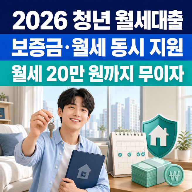 2026 청년전용 보증부월세대출 총정리｜월세 20만 원까지 무이자, 신청 조건은?