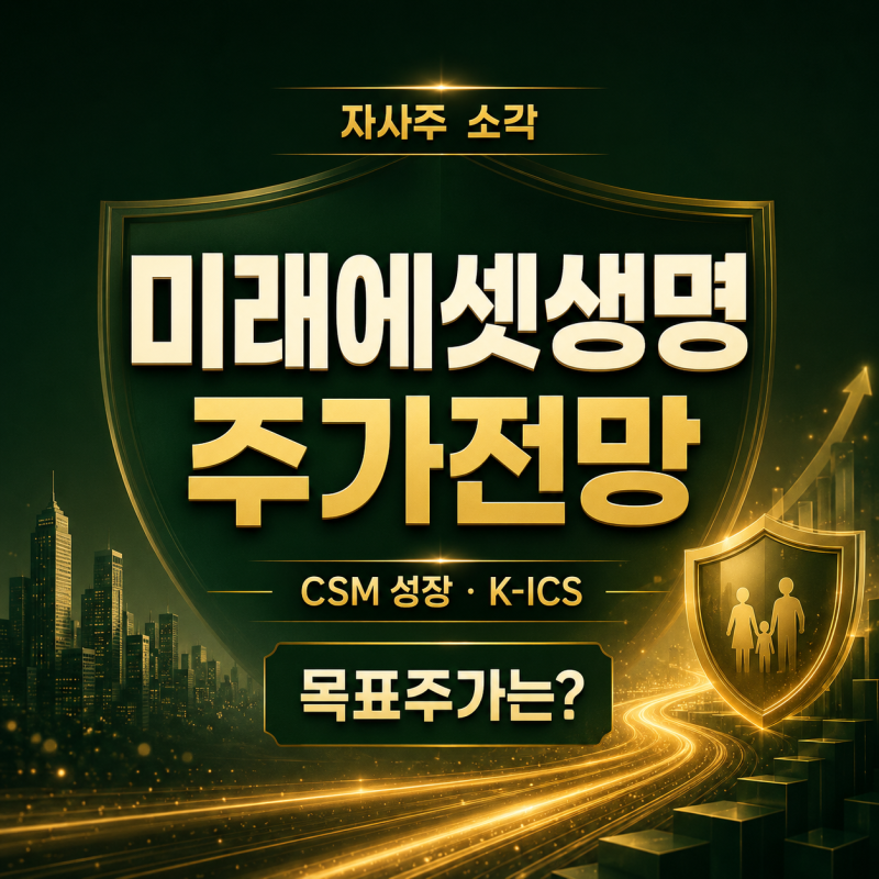 미래에셋생명 주가전망, CSM 성장과 K-ICS 점검,자사주 소각 뒤 매수타이밍은? 목표주가는? [139....
