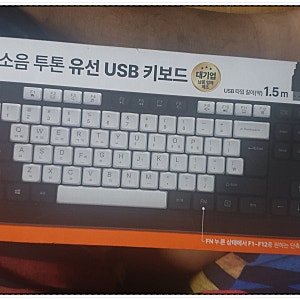 다이소 저소음 투톤 유선 USB 키보드 후기
