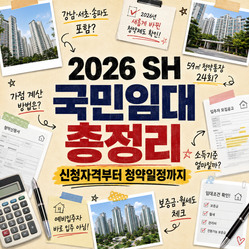 2026 SH 국민임대주택 청약 총정리｜신청자격·소득기준·가점·청약일정