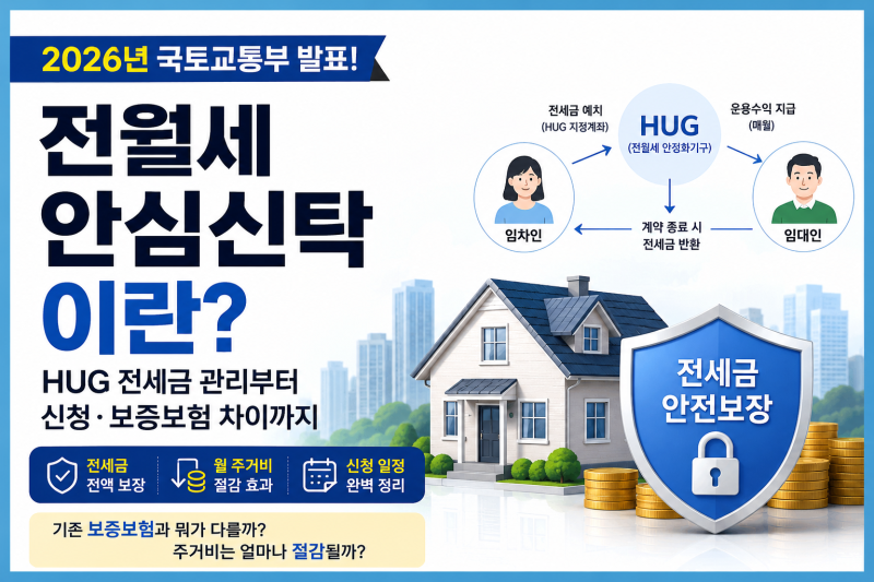 전월세 안심신탁이란? HUG 전세금 관리부터 신청·보증보험 차이까지