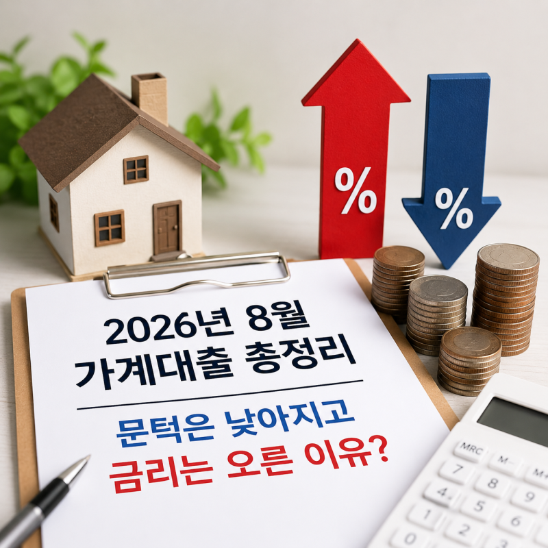 2026년 8월 가계대출 총정리 문턱은 낮아지고 금리는 오른 이유?