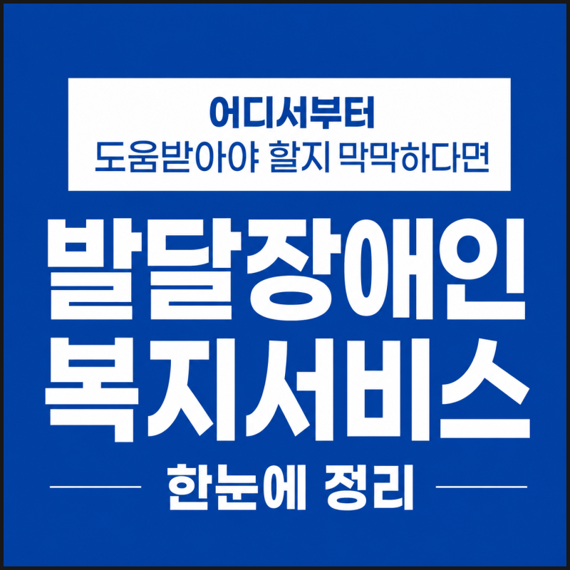 어디서부터 도움받아야 할지 막막하다면 발달장애인 복지서비스 한눈에