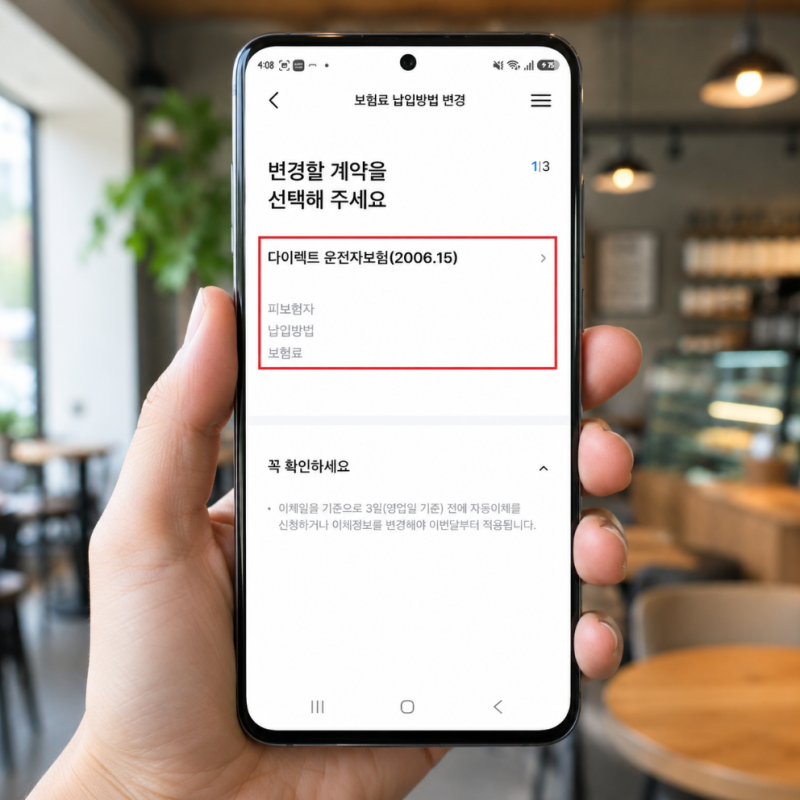 삼성화재 보험료 납입 납부 계좌 변경 방법