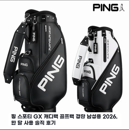 남성용 핑 스포티 GX 캐디백 일주일 사용해본 무게와 수납 느낌