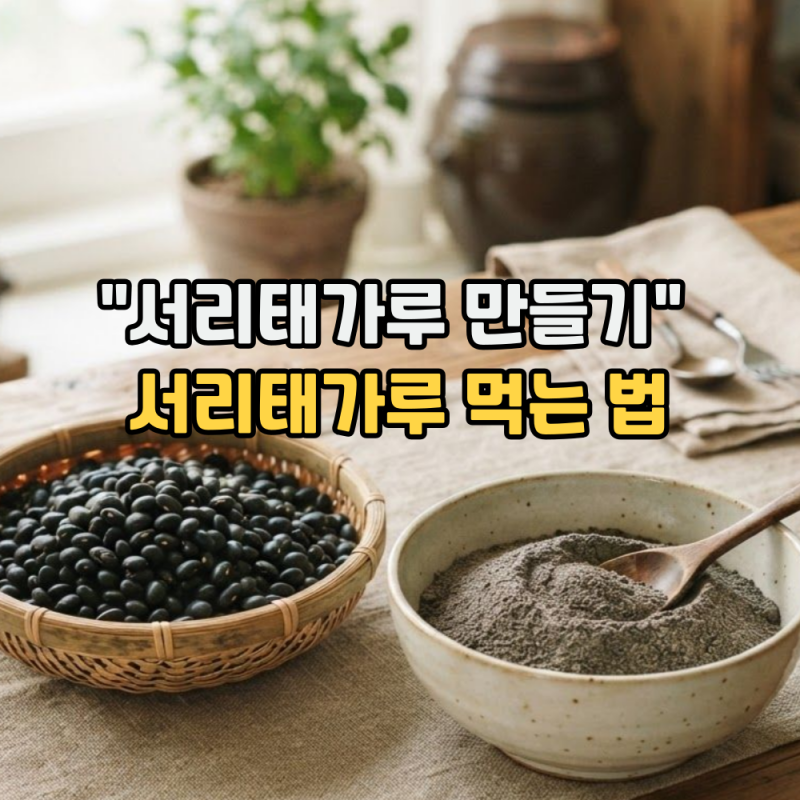 서리태가루 먹는법 5가지. "검은콩으로 집에서 만들기 어떻게?" (f. 효능, 보관방법)