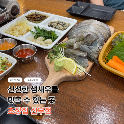 [안산맛집] 선부역 활새우회부터 새우머리 버터구이까지 안산 생새우 초장집 선부점