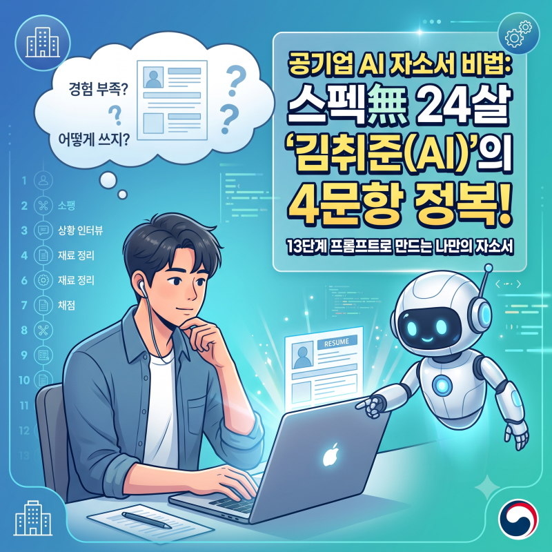 AI로 공기업 자소서 쓰는법? 스펙 없는 24살 '김취준(AI)'이 4문항 써봤습니다.