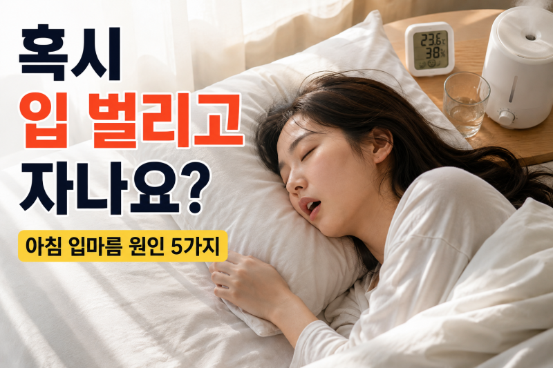 자다가 입 마르는 이유 5가지 아침 입마름 원인과 해결방법