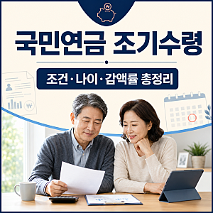 2026 국민연금 조기수령 조건 나이 및 신청방법 총정리 (감액률 시기 계산)