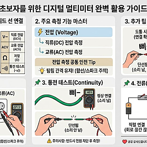 [초보자도 10분 만에 마스터하는 디지털 멀티미터 사용법: 전압·전류 측정부터 통전 테스트....