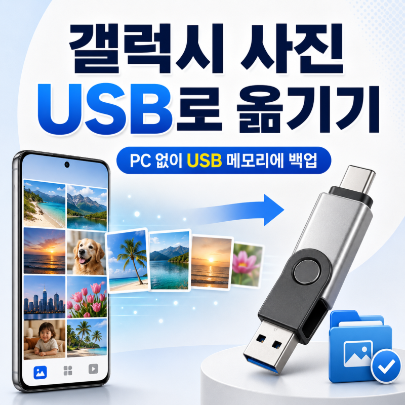 갤럭시 사진 USB로 옮기기｜PC 없이 USB 메모리에 백업하는 방법