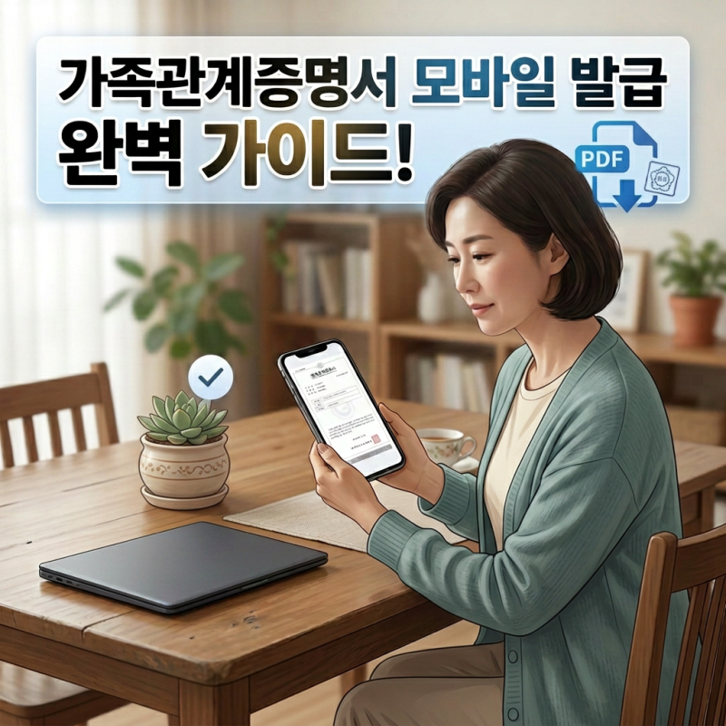 가족관계증명서 모바일 발급 방법, 스마트폰으로 제출까지 가능할까?