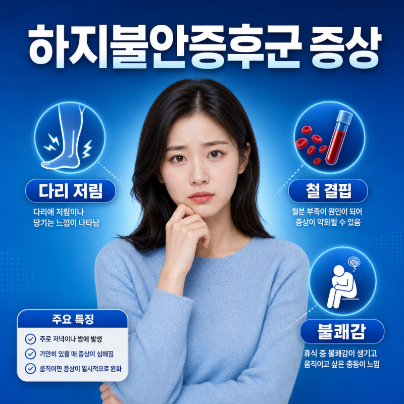 천안하지불안증후군의 주요 증상과 다리 저림 원인 알아보기
