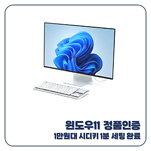 윈도우11 정품인증 1분 컷! 1만원대 시디키 구매부터 업데이트 방법