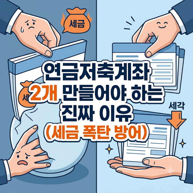 연금저축펀드 계좌를 무조건 2개 만들어야 하는 진짜 이유 (ft. 세금 폭탄·건보료 방어법)