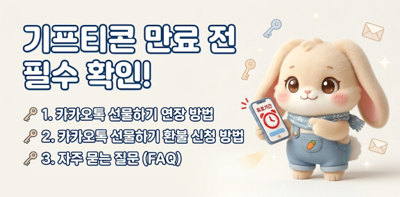 기프티콘 만료 전 필수 확인! 카카오톡 선물하기 연장 및 환불 신청 절차