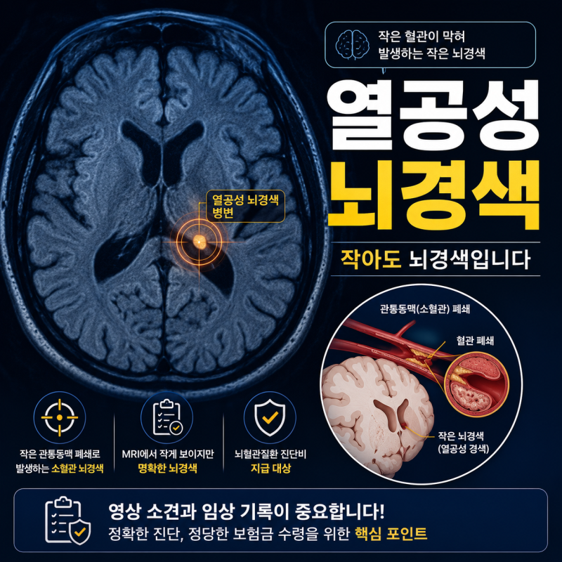 열공성 뇌경색 I63 진단비 거절 위기? 대뇌백질변성 감별 및 보상 성공 사례