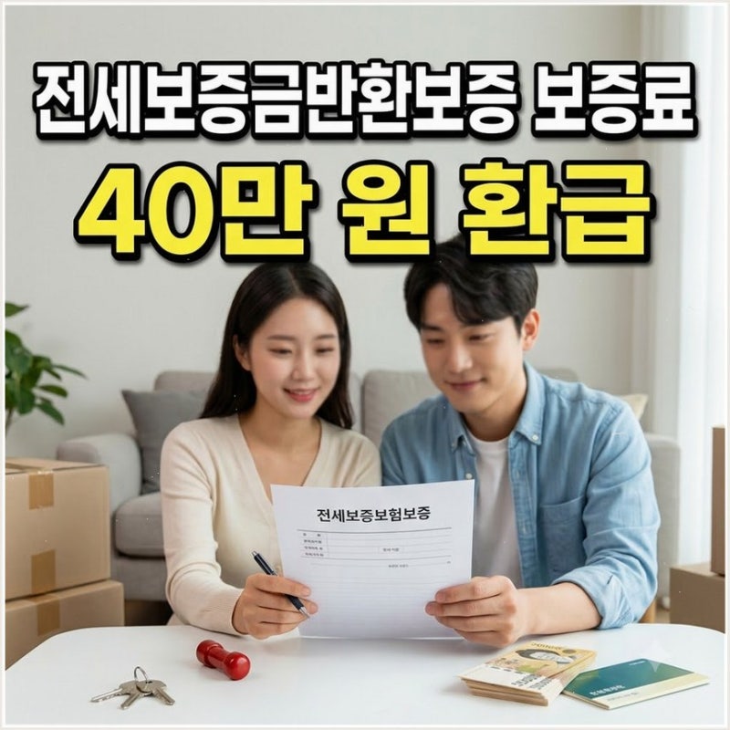 전세보증보험 보증료 지원 조건 및 환급 신청 지자체 최대 40만 원 빠르게 신청하는 법