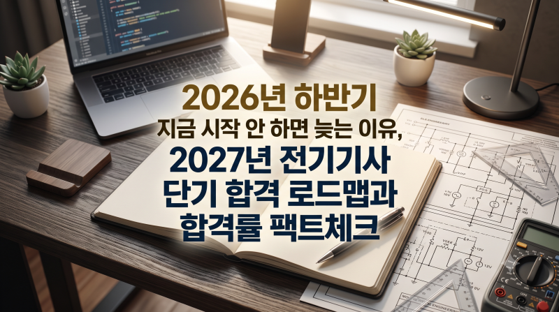 2026년 하반기 지금 시작 안 하면 늦는 이유, 2027년 전기기사 단기 합격 로드맵과 합격률 팩트....