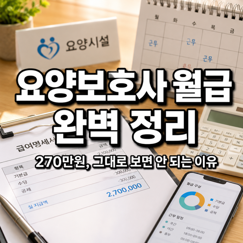 요양보호사 월급, 216만부터 270만 원까지