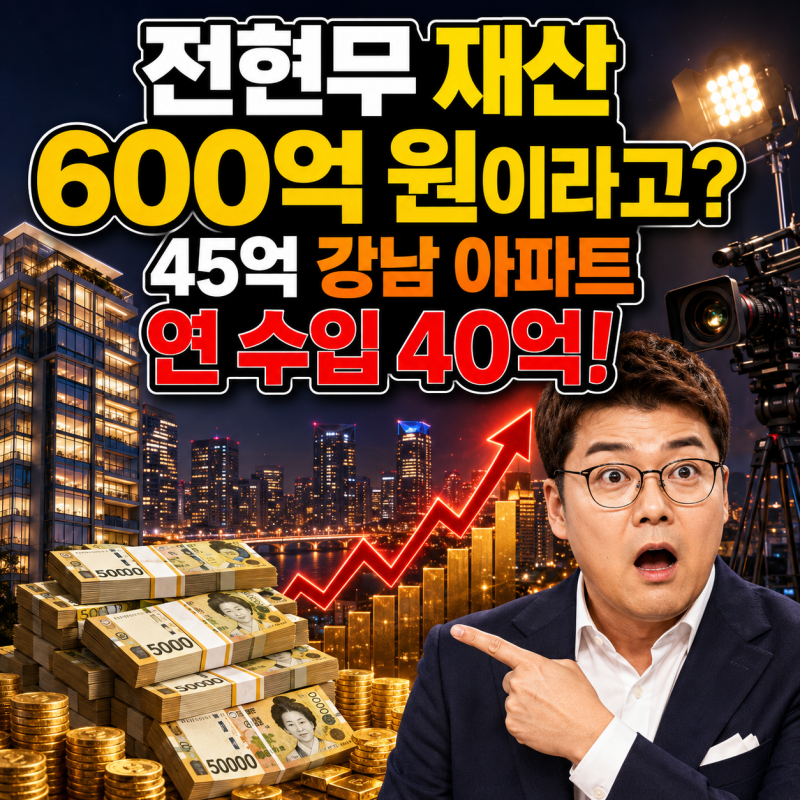 전현무 재산 600억 원이라고? 45억 강남 아파트와 연 수입 40억 원의 진실