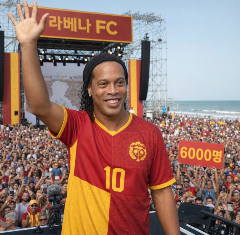 6000명 몰린 호나우지뉴 라벤나 FC 현역복귀 현장 "세리에C 택한 이유는?"