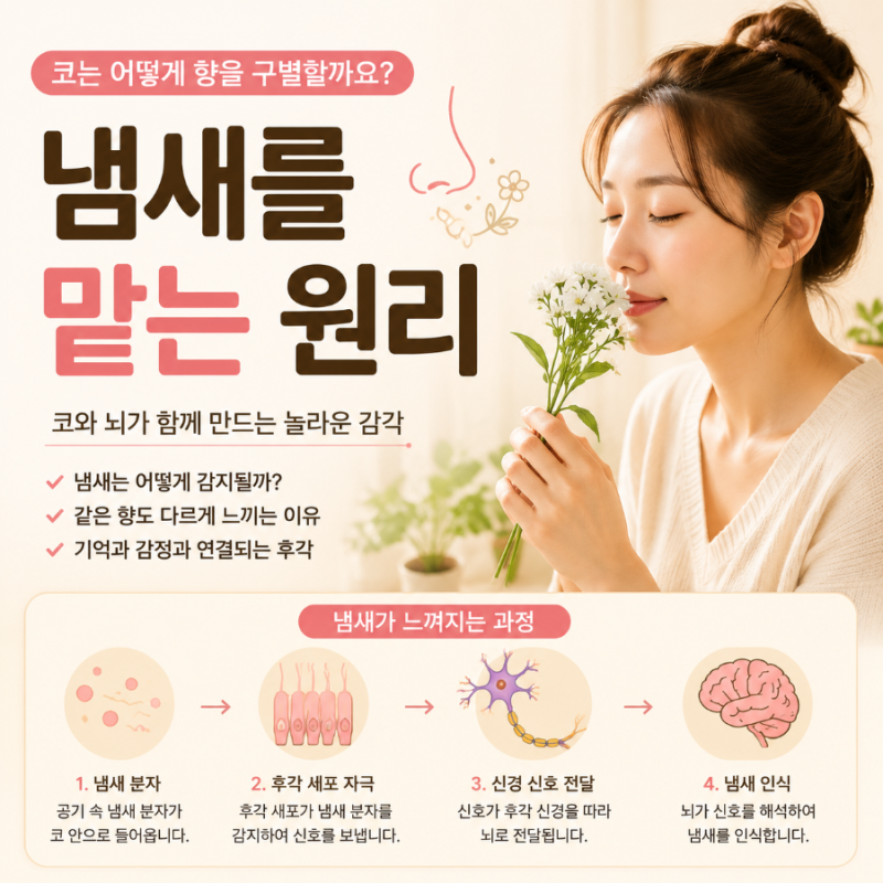 냄새를 맡는 원리, 코는 어떻게 향을 구별할까요?