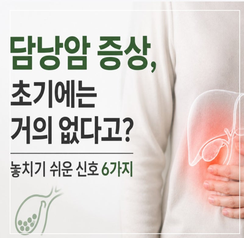 담낭암 증상, 초기에는 거의 없다고? 놓치기 쉬운 신호 6가지