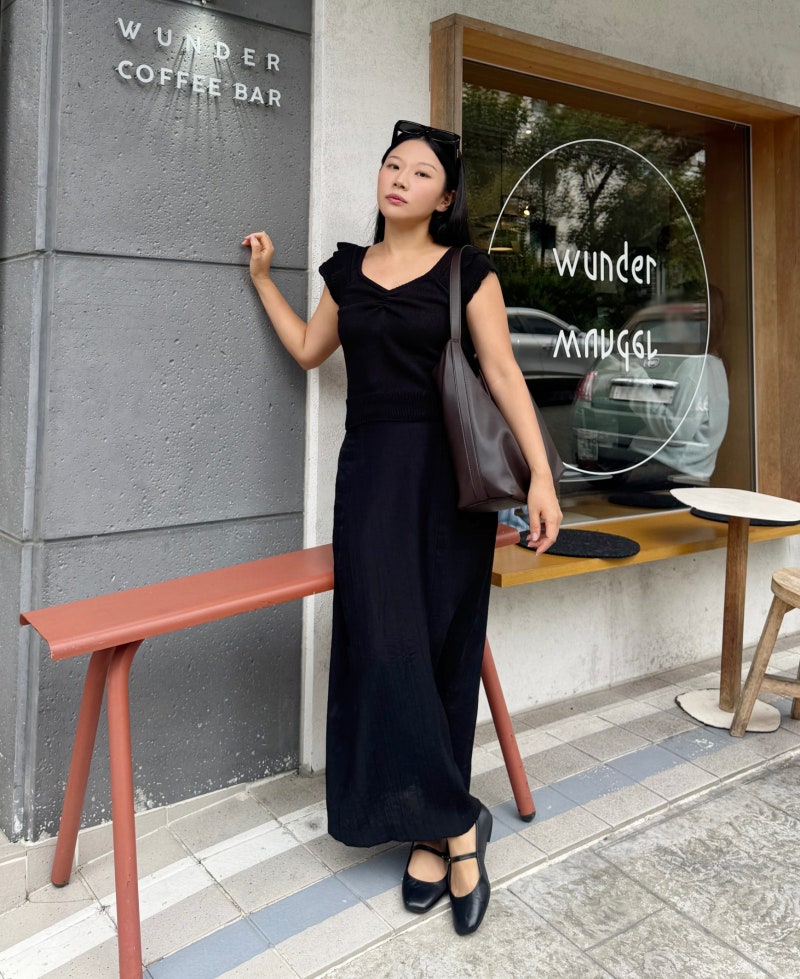 키작녀 롱스커트 코디 길이 추천 & 여름 데일리룩 7가지