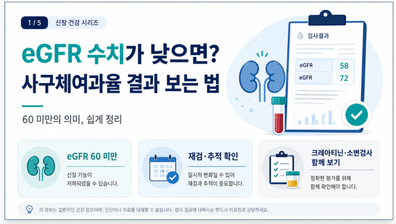 eGFR 수치가 낮으면? 사구체여과율 60 미만의 의미와 결과 보는 법