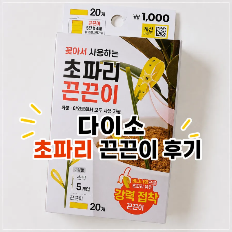 다이소 꽂아서 사용하는 초파리 끈끈이 후기!