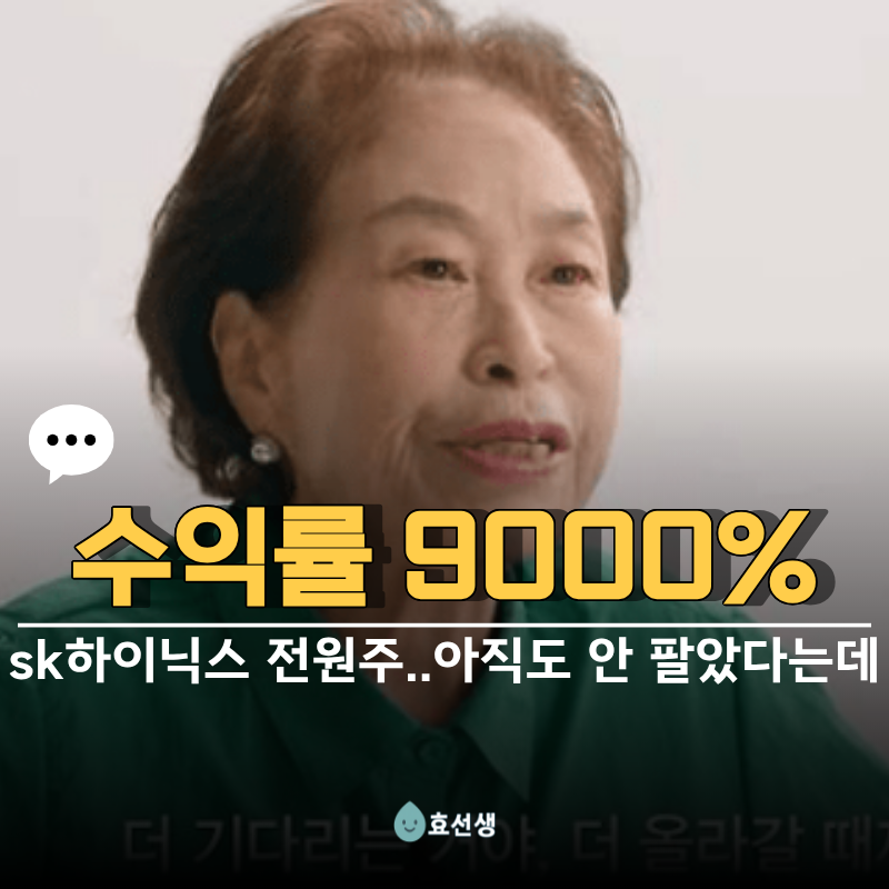 어제자 전원주 SK하이닉스 수익률 9000%.....왜 아직 안팔았을까? 이유 알아보니