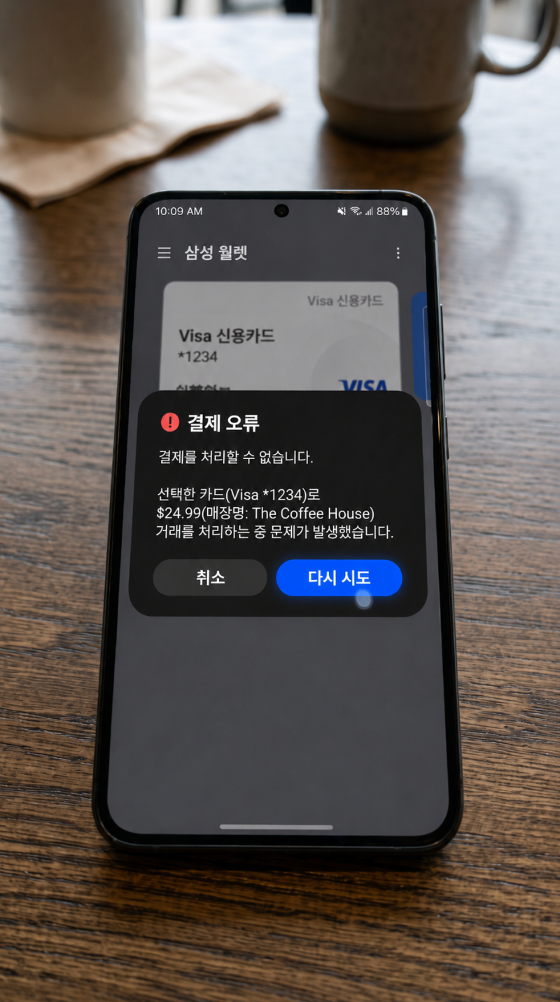 삼성월렛 결제 오류 및 카드 등록 안됨 현황 해결 방법 5가지 총정리