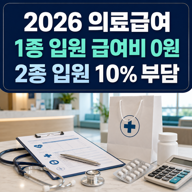 2026 의료급여 총정리｜1종·2종 병원비와 소득기준, 신청방법