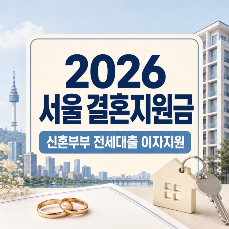2026 서울 결혼지원금 총정리｜신혼부부 전세대출 이자지원 조건·한도·신청방법