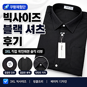 빅사이즈 남성 셔츠 후기 / 이브클로젯 링클프리 베이직 셔츠 3XL 직접 입어본 리뷰