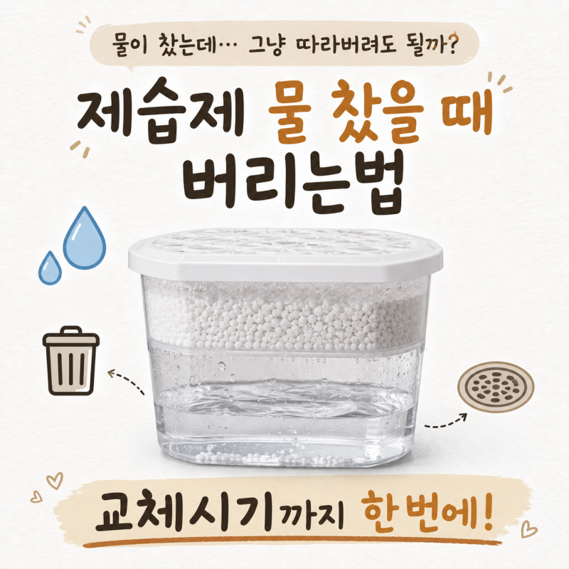 제습제 물 찼을때 버리는법 교체시기까지 한번에!