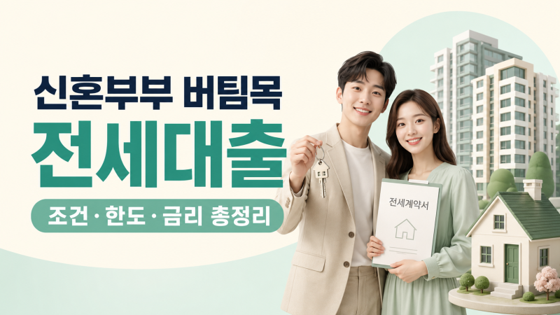 신혼부부 버팀목 전세대출 조건, 한도·금리와 소득기준은?
