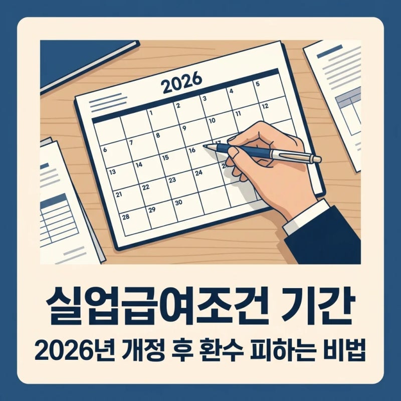 실업급여조건 기간 2026년 개정 후 환수 피하는 비법