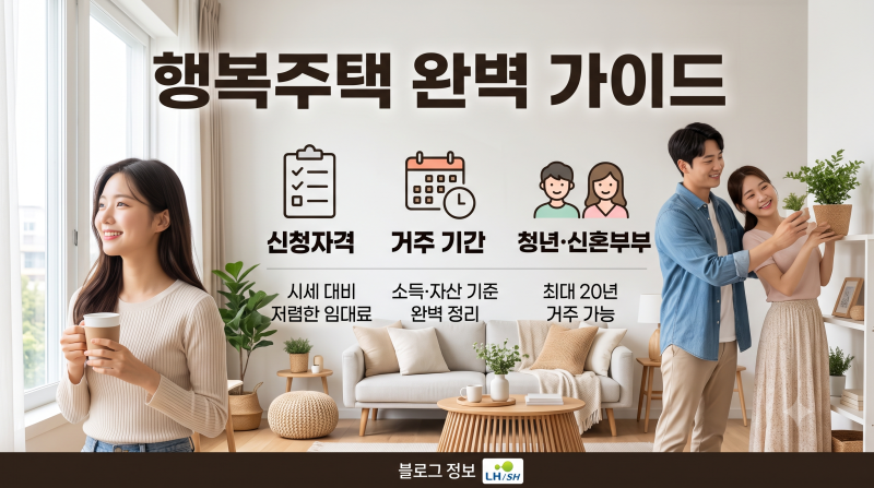 행복주택 신청 자격 및 거주 기간 가이드 : 청년·신혼부부 조건 완벽 정리