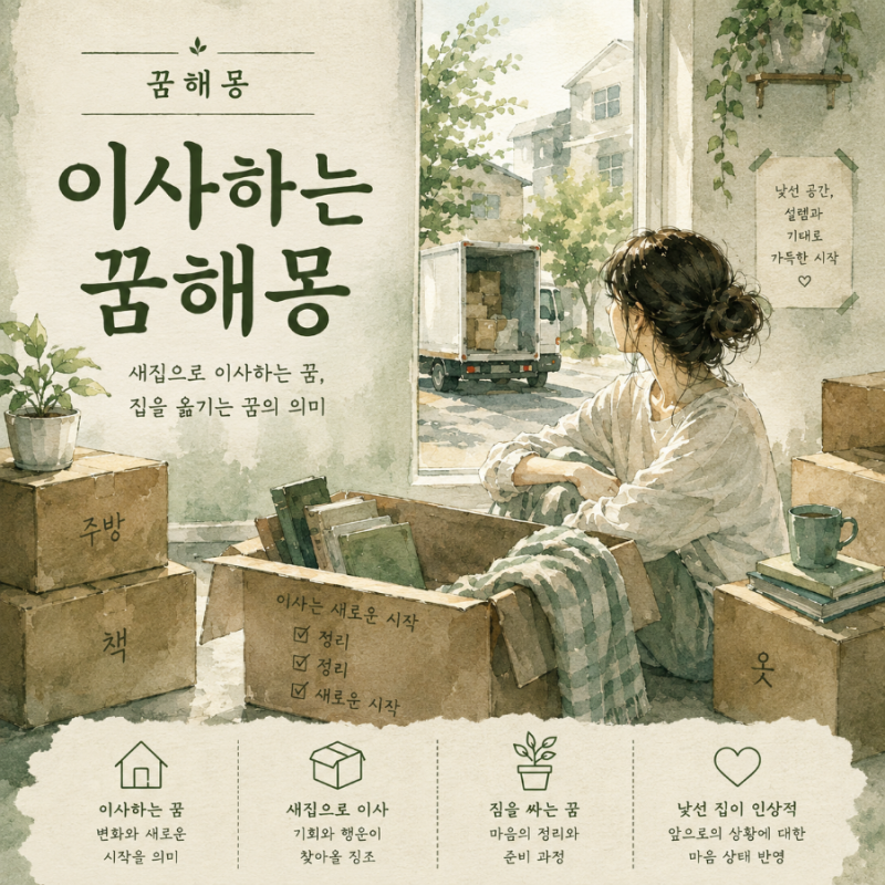 이사하는 꿈해몽｜새집으로 이사하는 꿈, 집을 옮기는 꿈에 담긴 의미