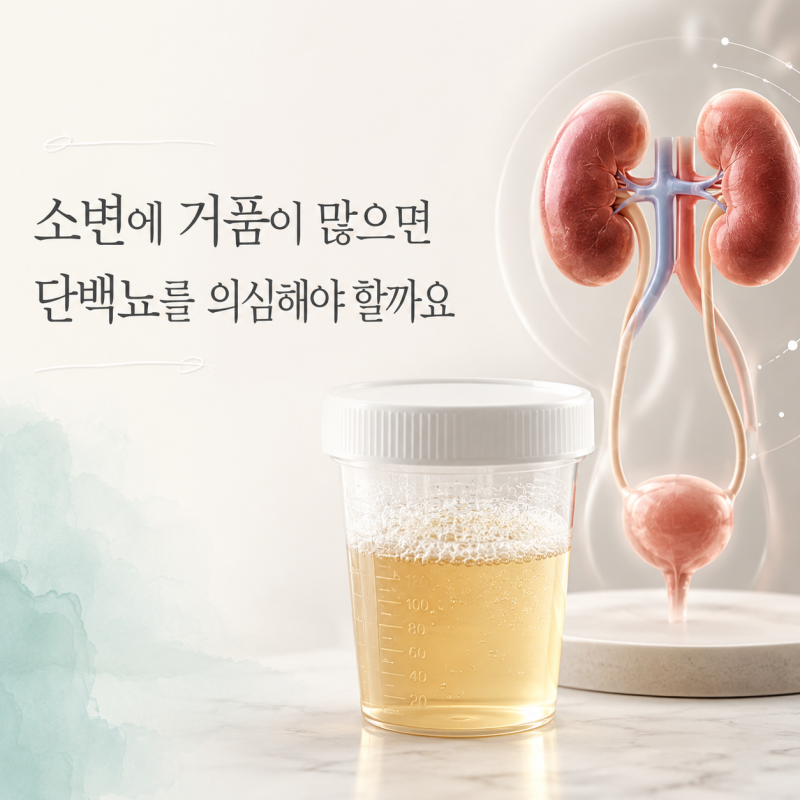 소변에 거품이 많으면 단백뇨를 의심해야 할까요