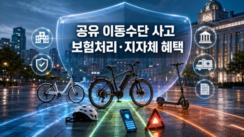 공공자전거·전기자전거·전동킥보드 사고 보험처리와 지자체 지원 총정리